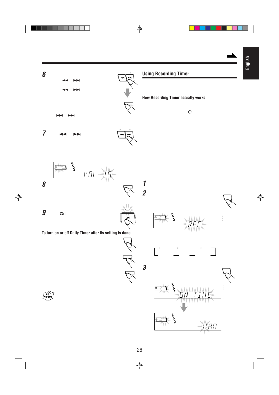 Using recording timer | JVC CA-MXJ75R User Manual | Page 31 / 36