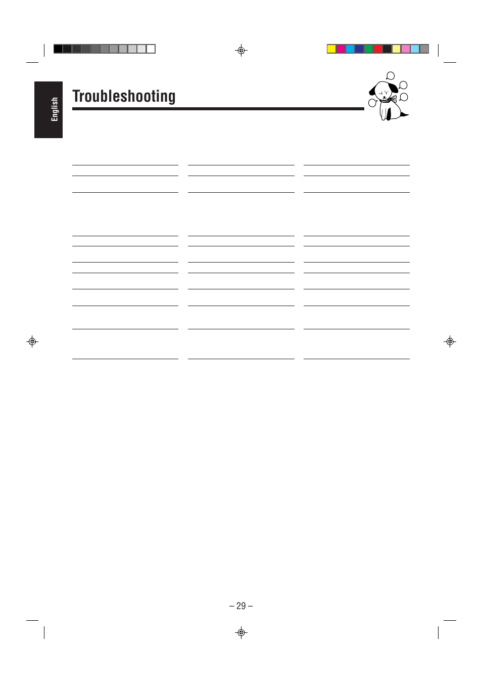 Troubleshooting, English | JVC CA-MXJ75R User Manual | Page 34 / 36