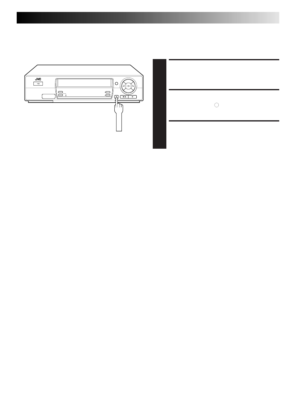 Start recording, Engage itr mode, Set recording duration | Instant timer recording (itr) | JVC HR-J313EU User Manual | Page 19 / 52