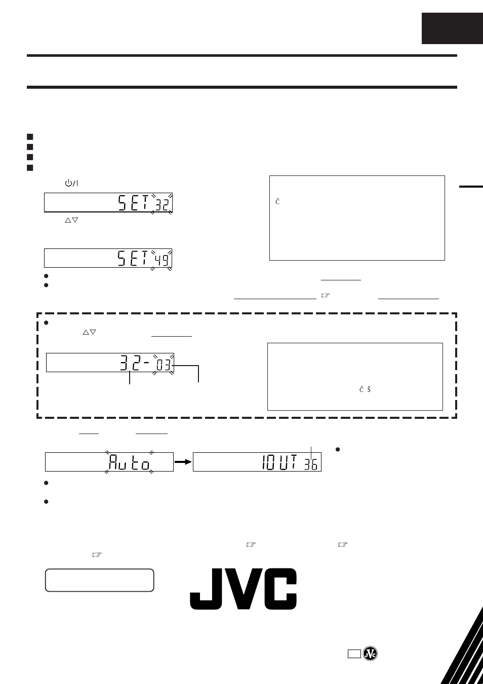 Auto set up, Referring to the display panel, Hr -j 3 1 3 e u | JVC HR-J313EU User Manual | Page 52 / 52