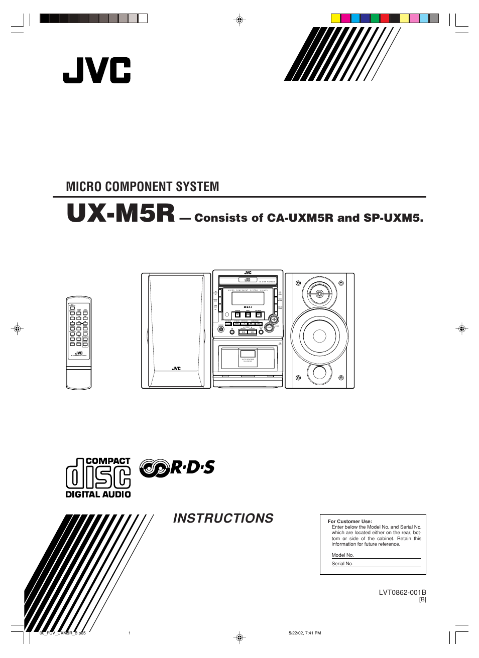 JVC SP-UXM5 User Manual | 24 pages