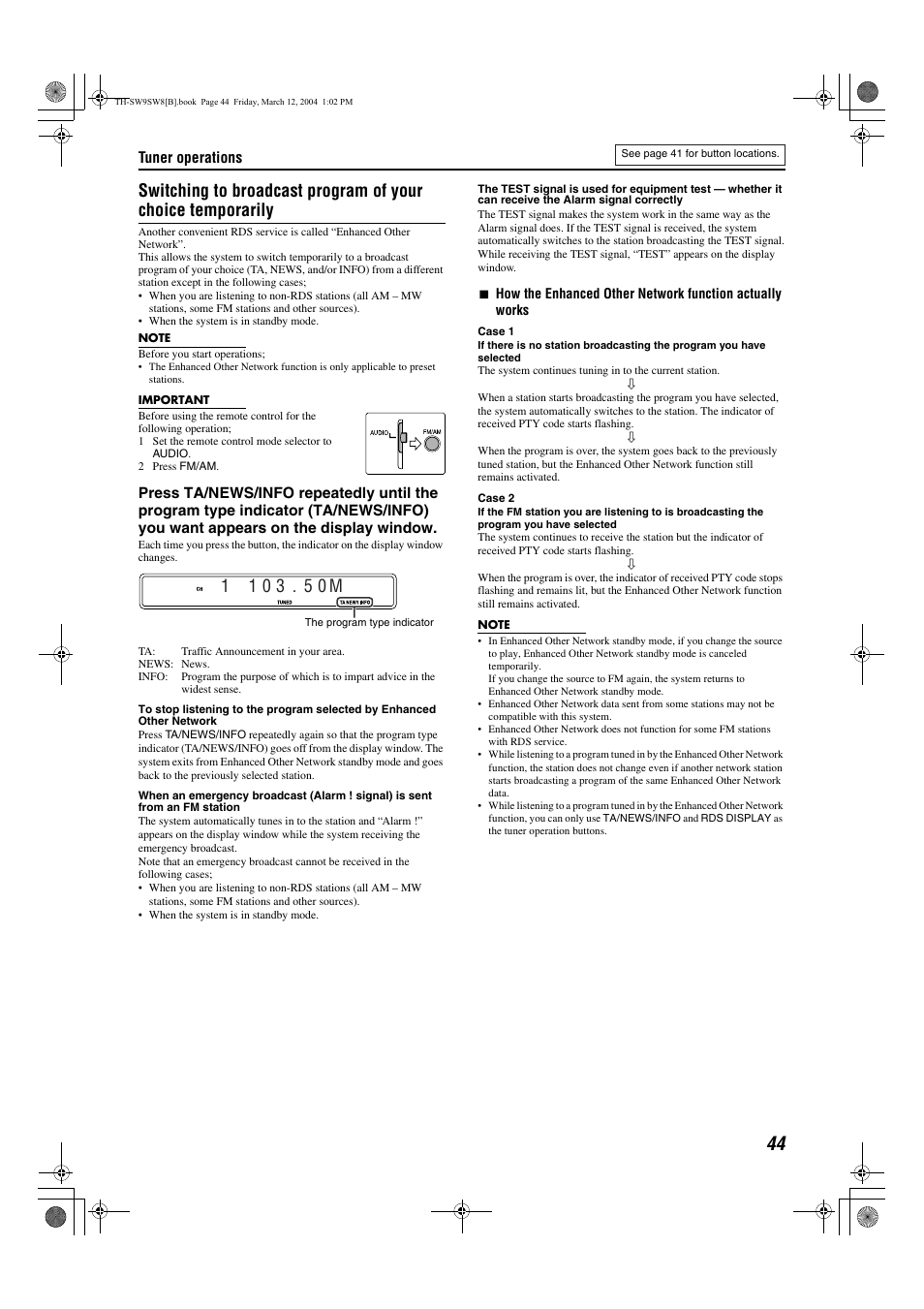 JVC TH-SW8 User Manual | Page 49 / 52