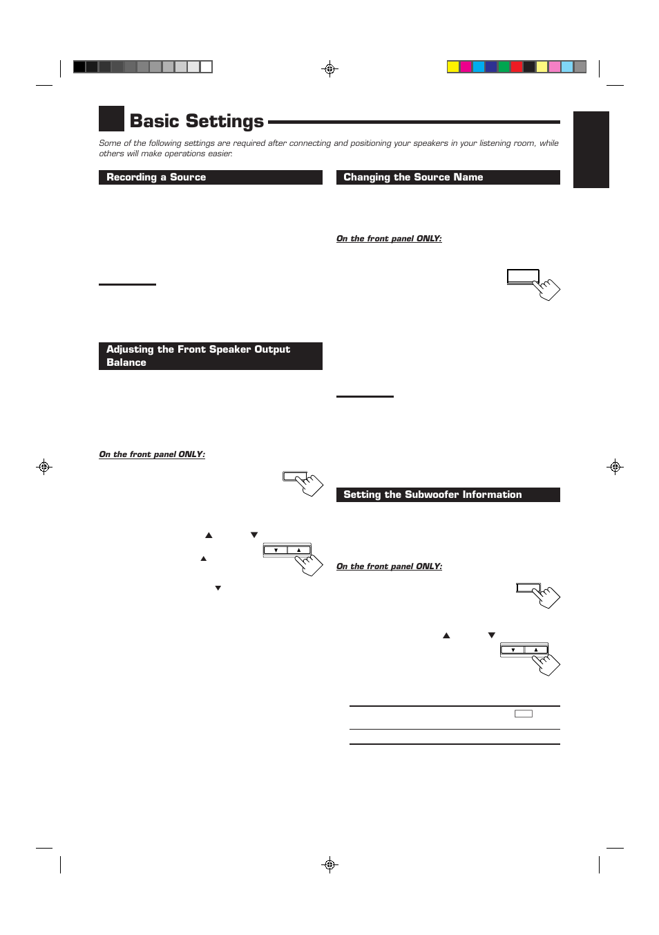 Basic settings, English | JVC RX-6510VBK User Manual | Page 15 / 40