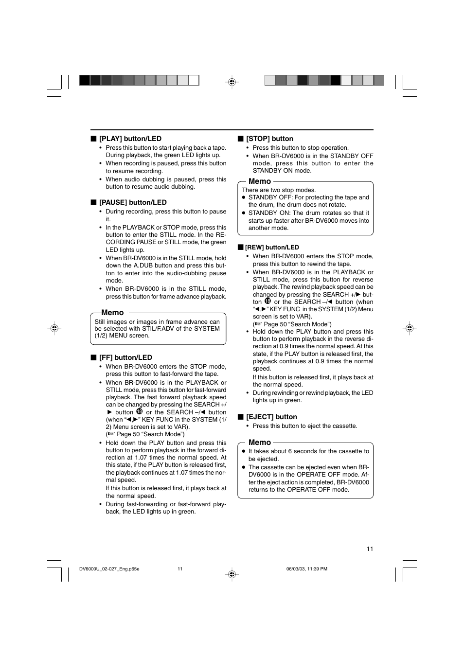 JVC BR-DV6000 User Manual | Page 11 / 106
