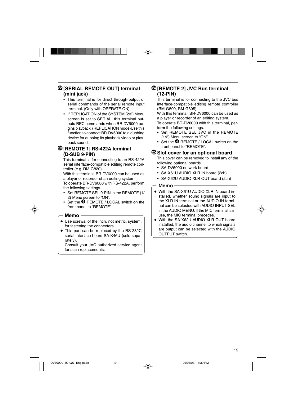 JVC BR-DV6000 User Manual | Page 19 / 106