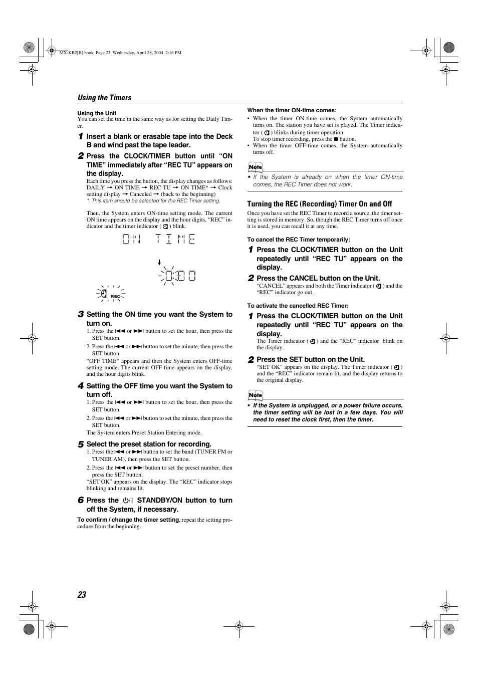 JVC CA-MXKB1 User Manual | Page 26 / 30
