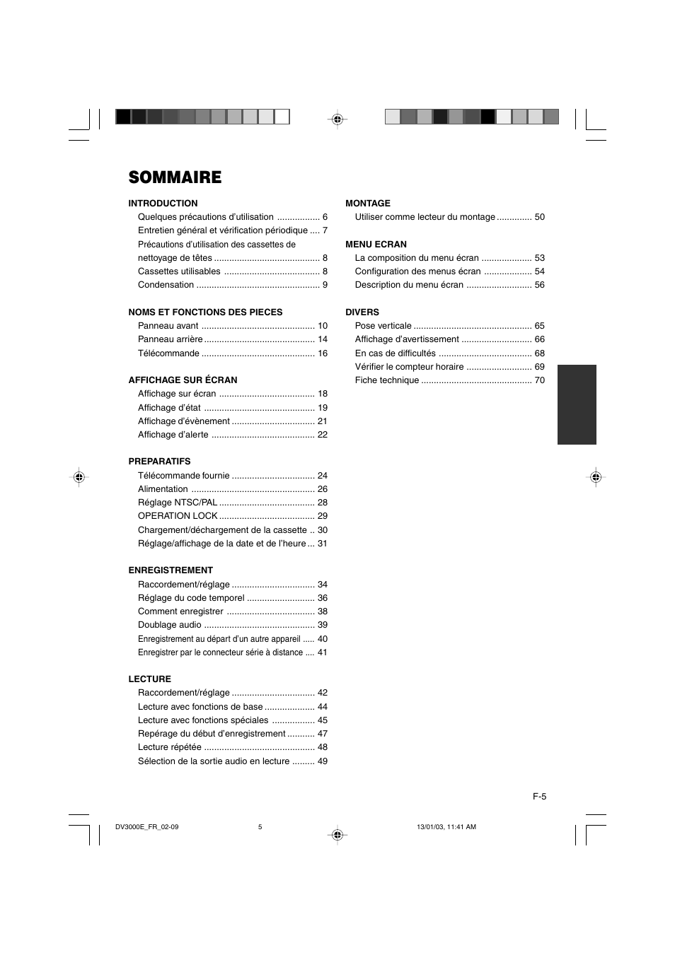 Sommaire | JVC BR-DV3000E User Manual | Page 145 / 350