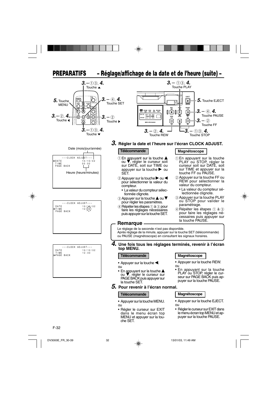 Remarque | JVC BR-DV3000E User Manual | Page 172 / 350