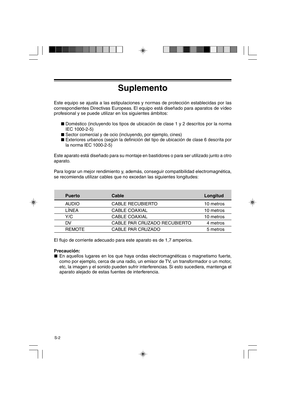 Suplemento | JVC BR-DV3000E User Manual | Page 212 / 350