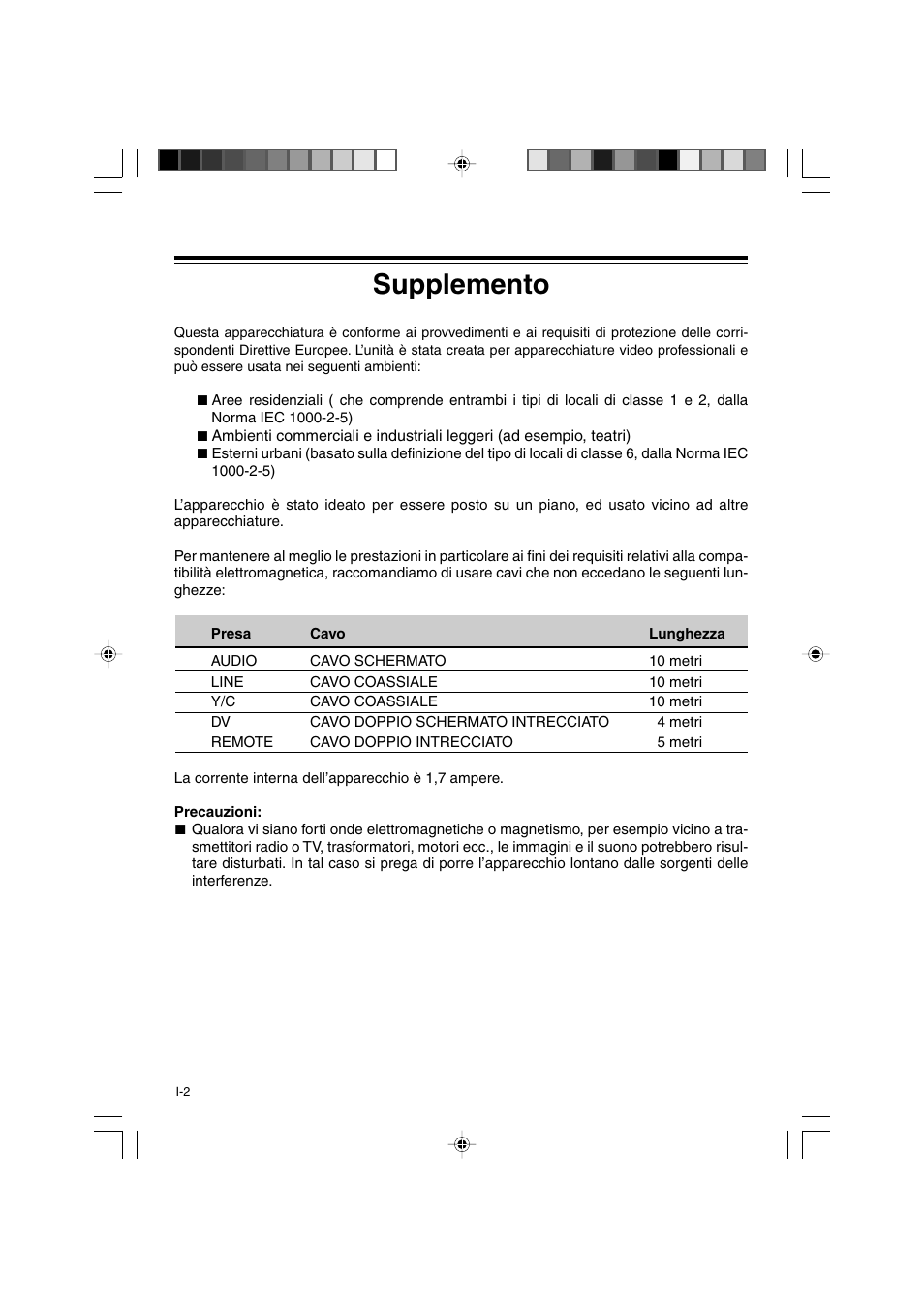 Supplemento | JVC BR-DV3000E User Manual | Page 282 / 350