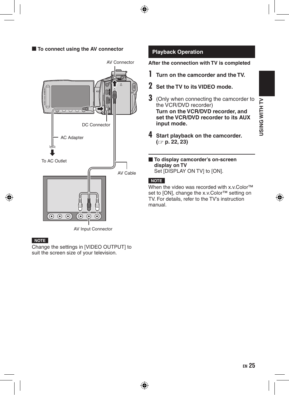 Playback operation | JVC Everio GZ-HM400 User Manual | Page 25 / 44