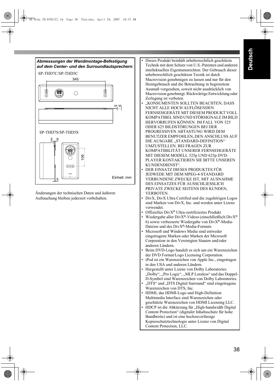 JVC TH-D7 User Manual | Page 43 / 82