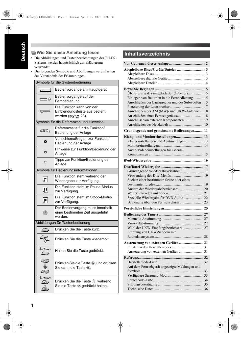 JVC TH-D7 User Manual | Page 6 / 82