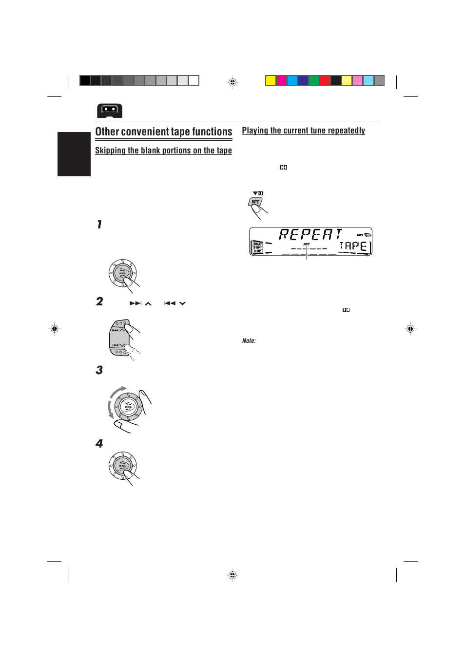 Other convenient tape functions | JVC KS-FX922R User Manual | Page 18 / 40