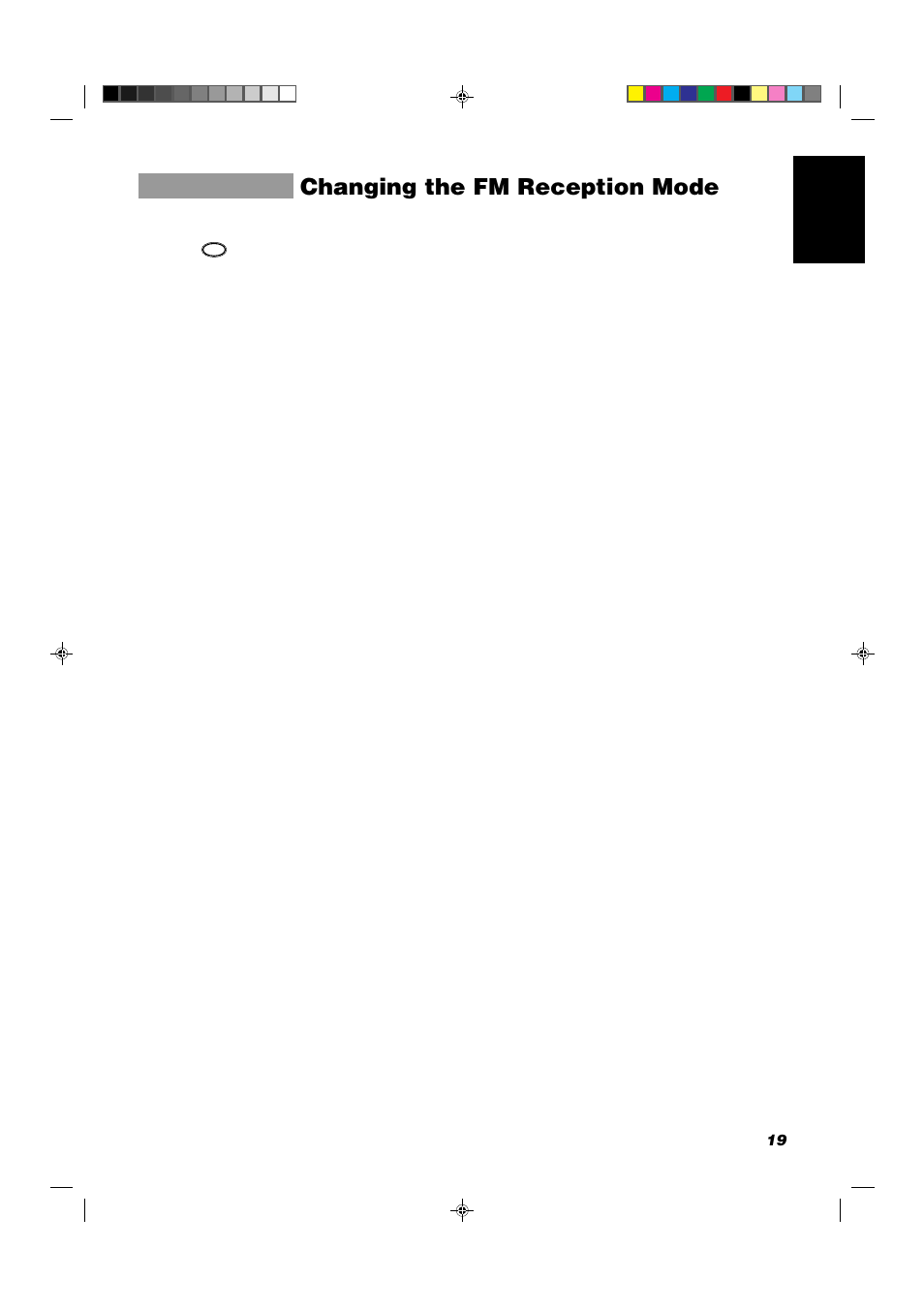 Changing the fm reception mode, 19 english | JVC CA-D702T User Manual | Page 23 / 49