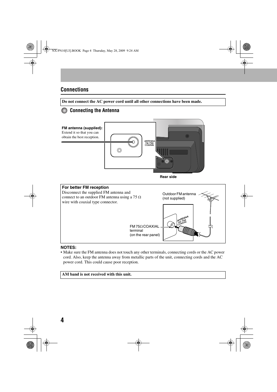 Connections | JVC NX-PN10 User Manual | Page 6 / 27