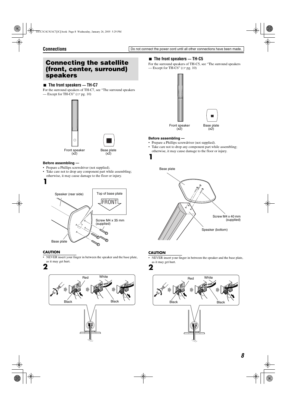 Front | JVC TH-C7 TH-C6 User Manual | Page 11 / 51