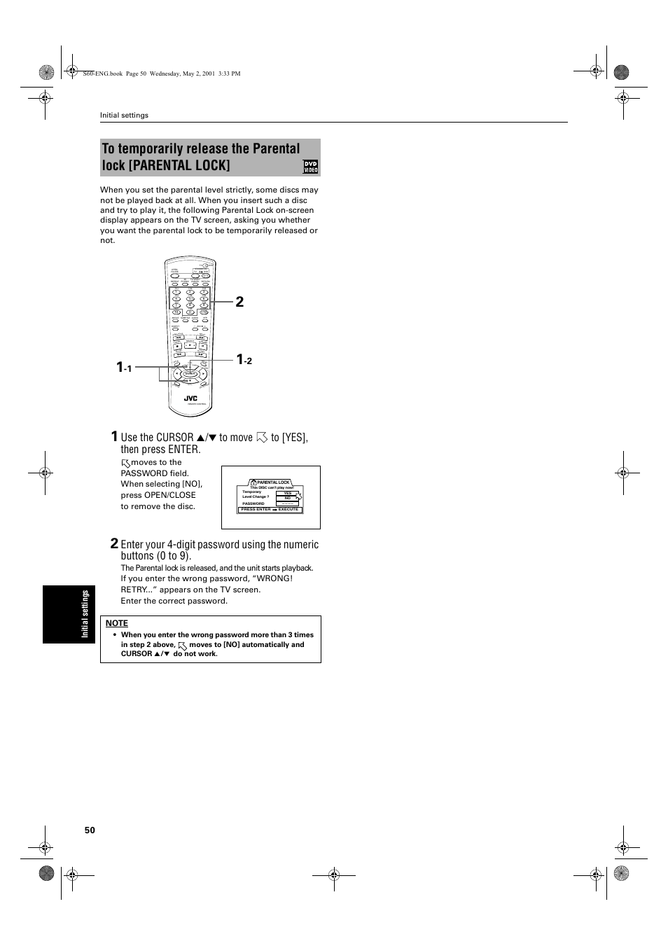Initial settings | JVC XV-S60 User Manual | Page 52 / 60