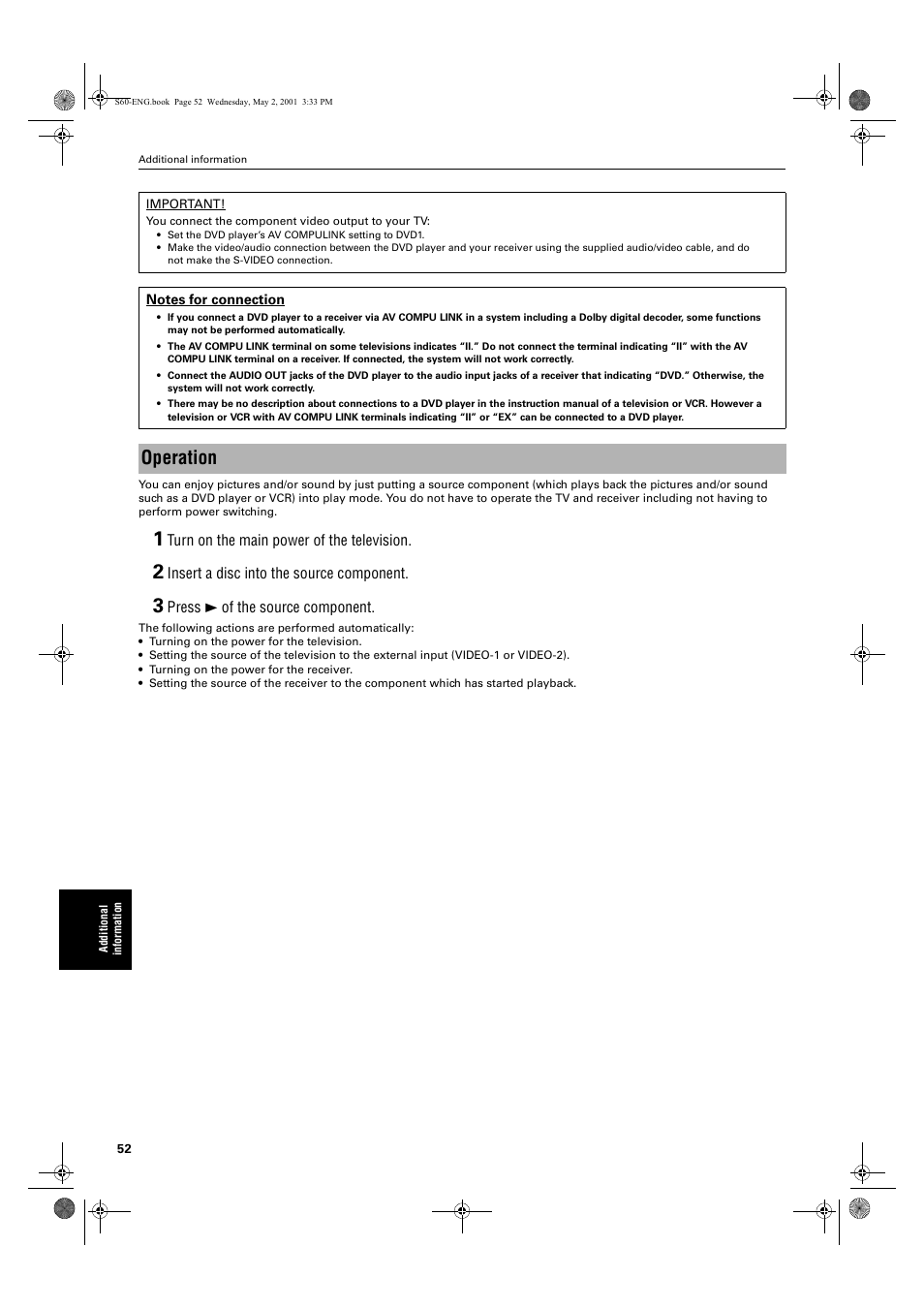 Operation | JVC XV-S60 User Manual | Page 54 / 60