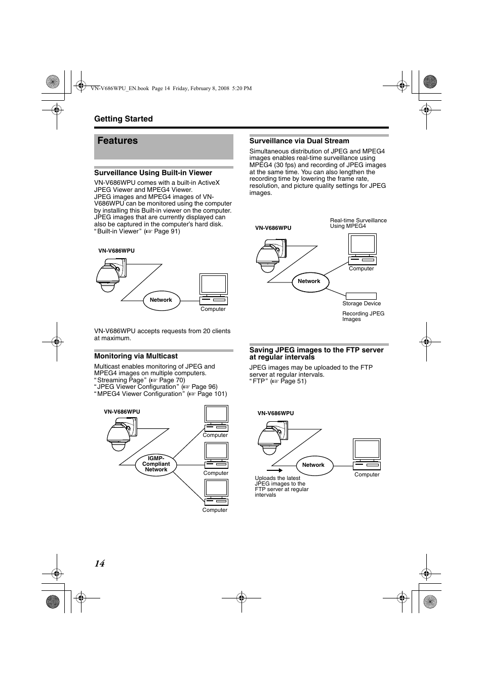 Features | JVC VN-V686WPU User Manual | Page 14 / 119