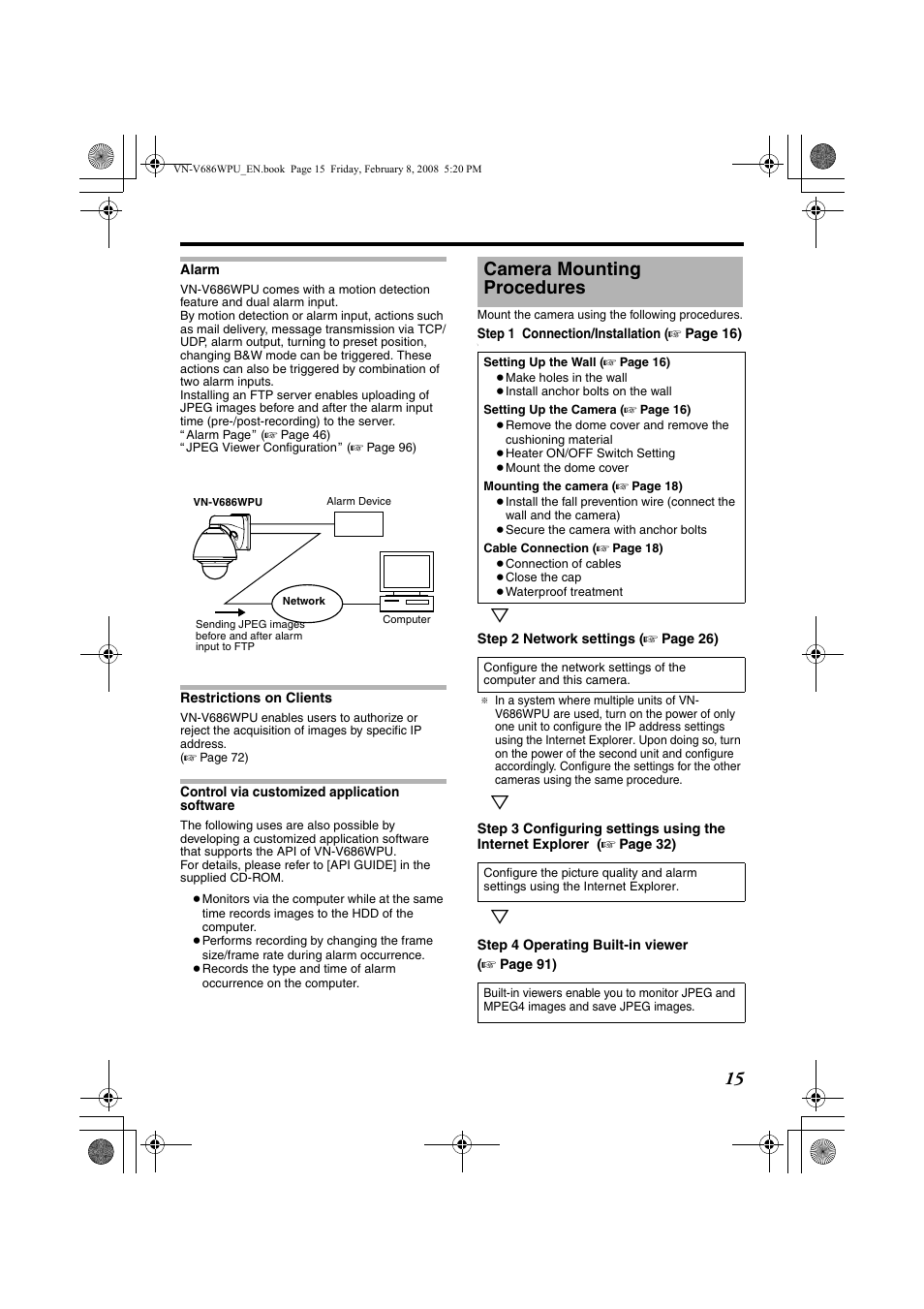 Camera mounting procedures | JVC VN-V686WPU User Manual | Page 15 / 119