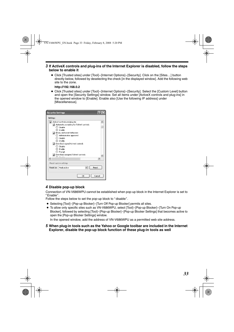 JVC VN-V686WPU User Manual | Page 33 / 119