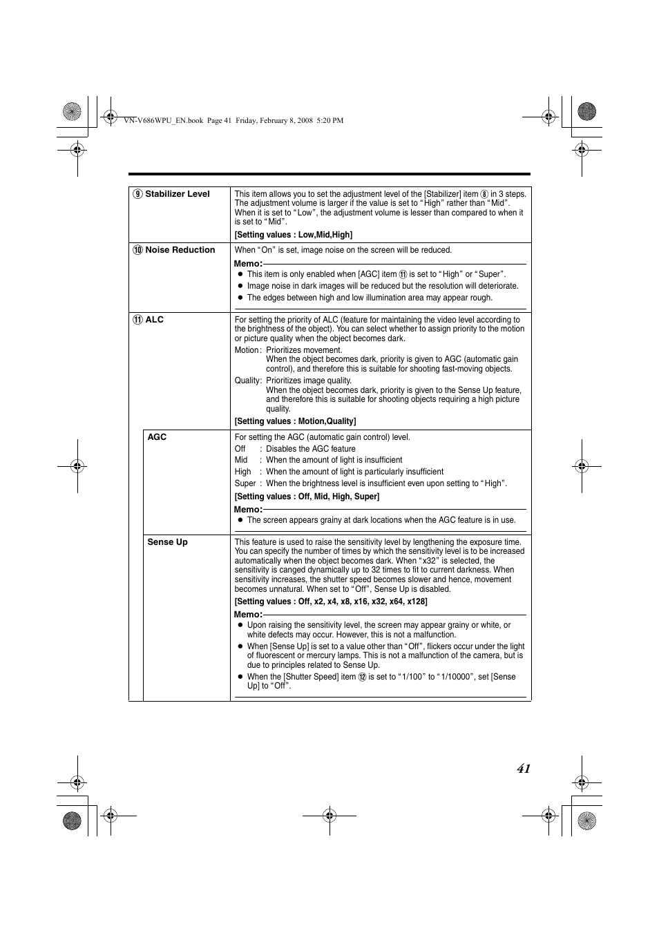 JVC VN-V686WPU User Manual | Page 41 / 119