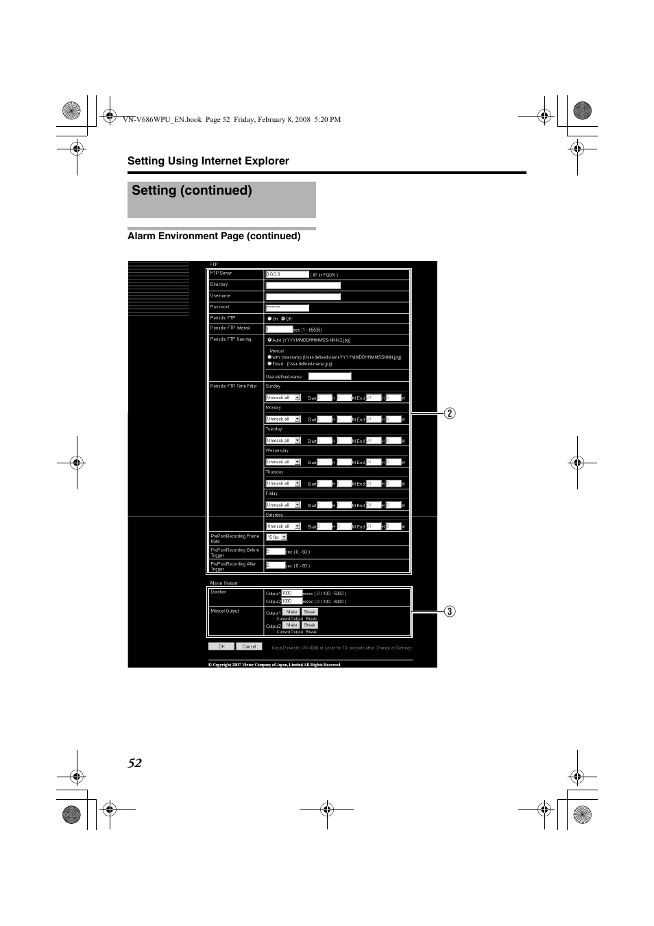 JVC VN-V686WPU User Manual | Page 52 / 119