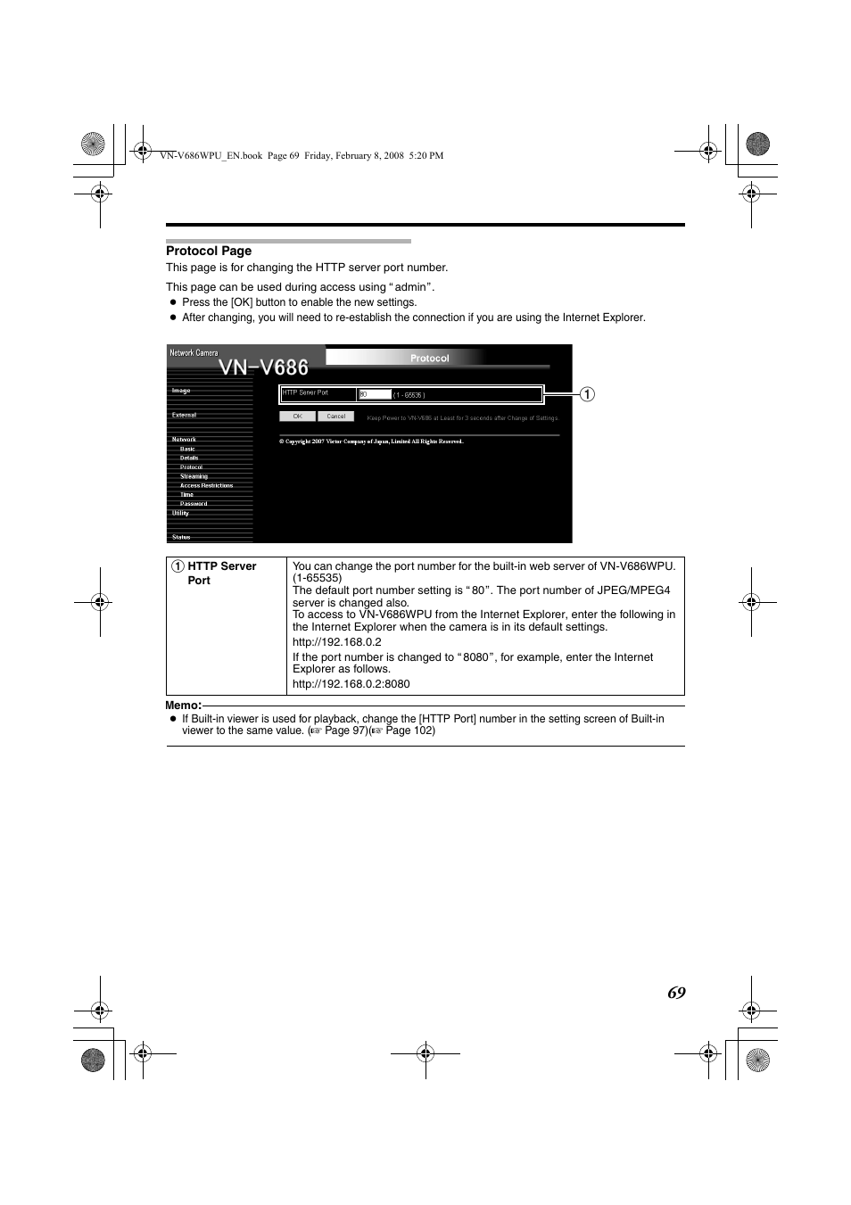 JVC VN-V686WPU User Manual | Page 69 / 119