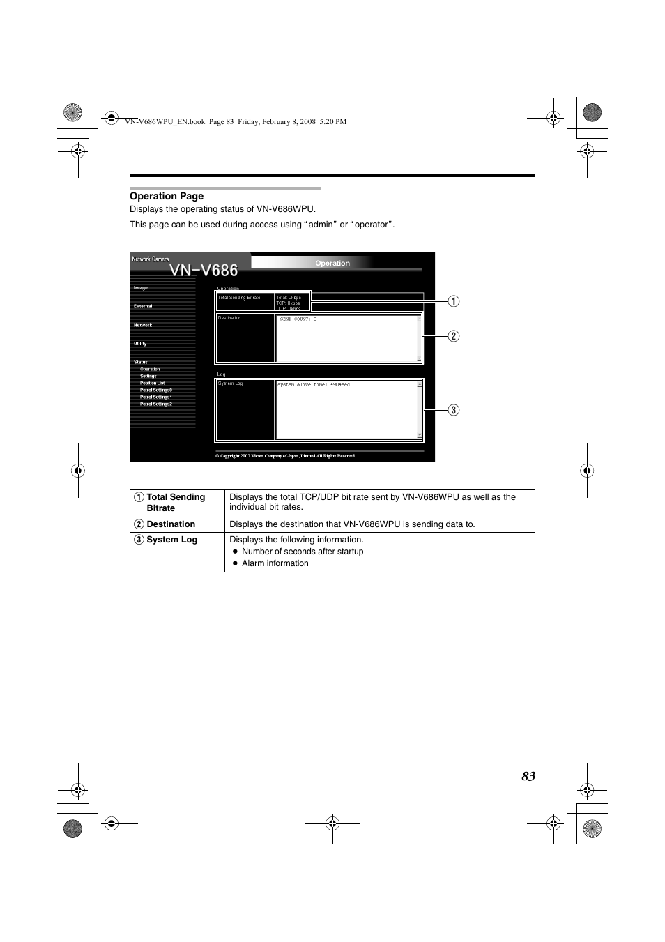 JVC VN-V686WPU User Manual | Page 83 / 119
