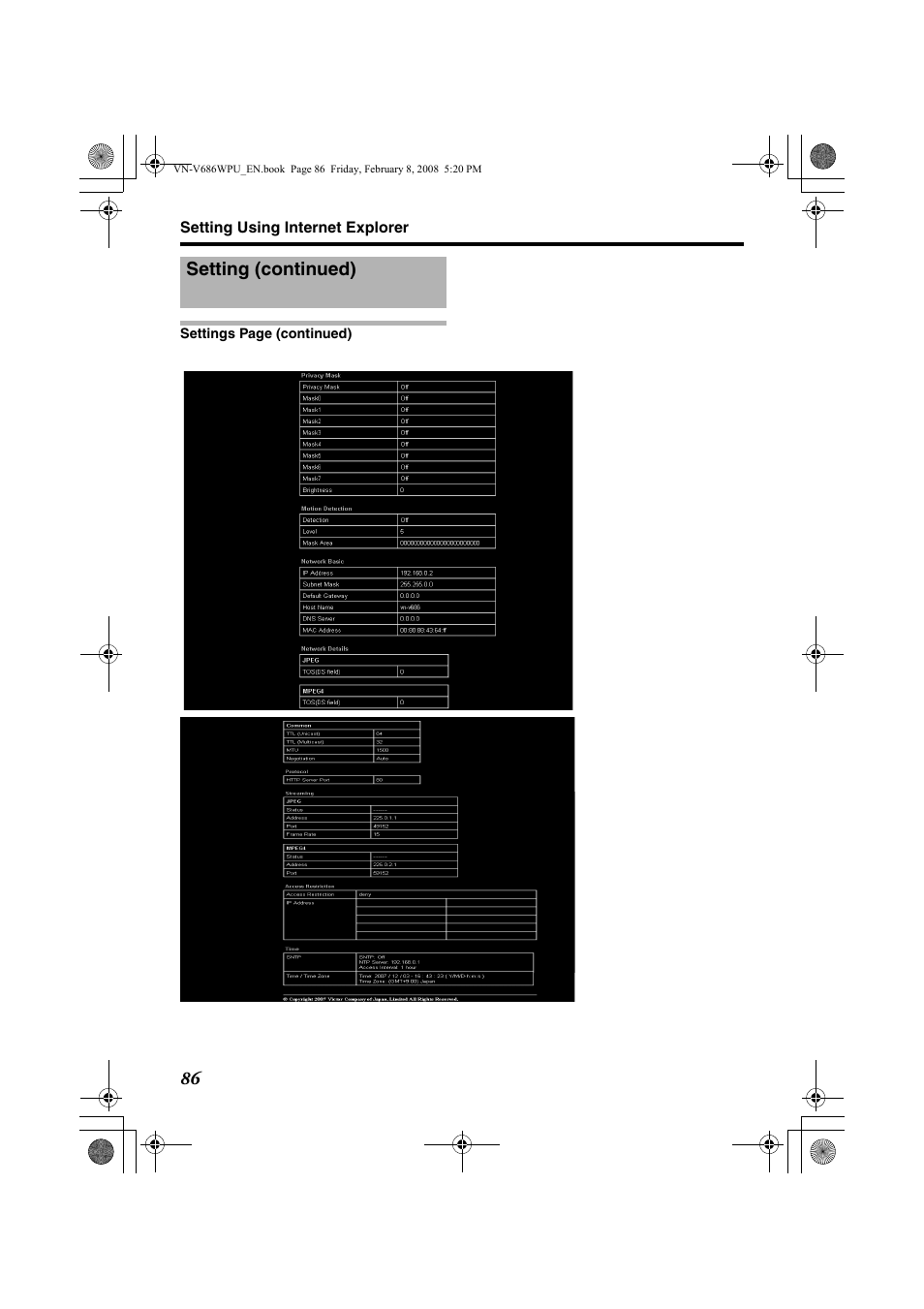 JVC VN-V686WPU User Manual | Page 86 / 119