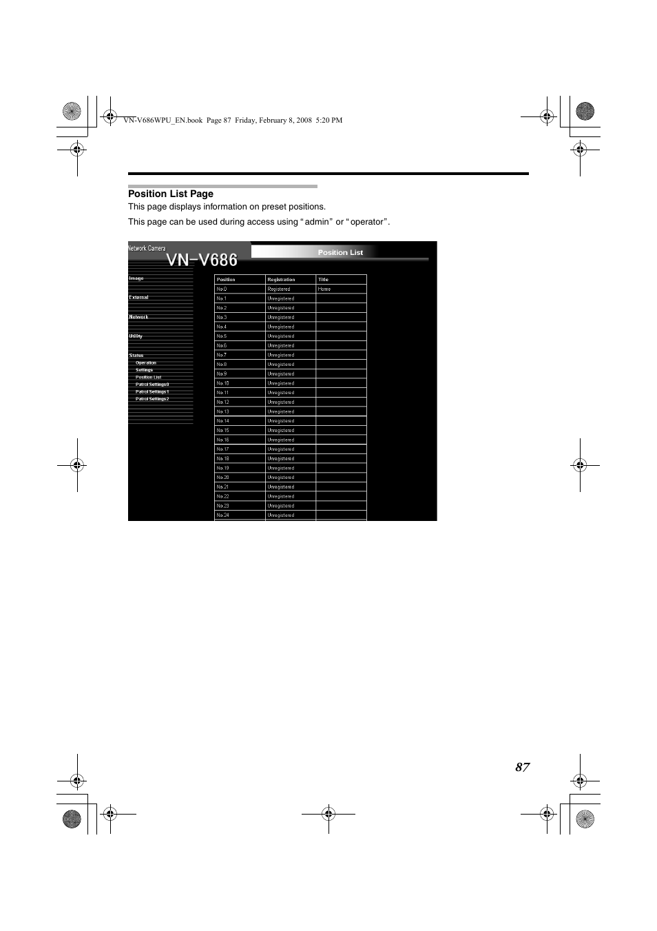 JVC VN-V686WPU User Manual | Page 87 / 119