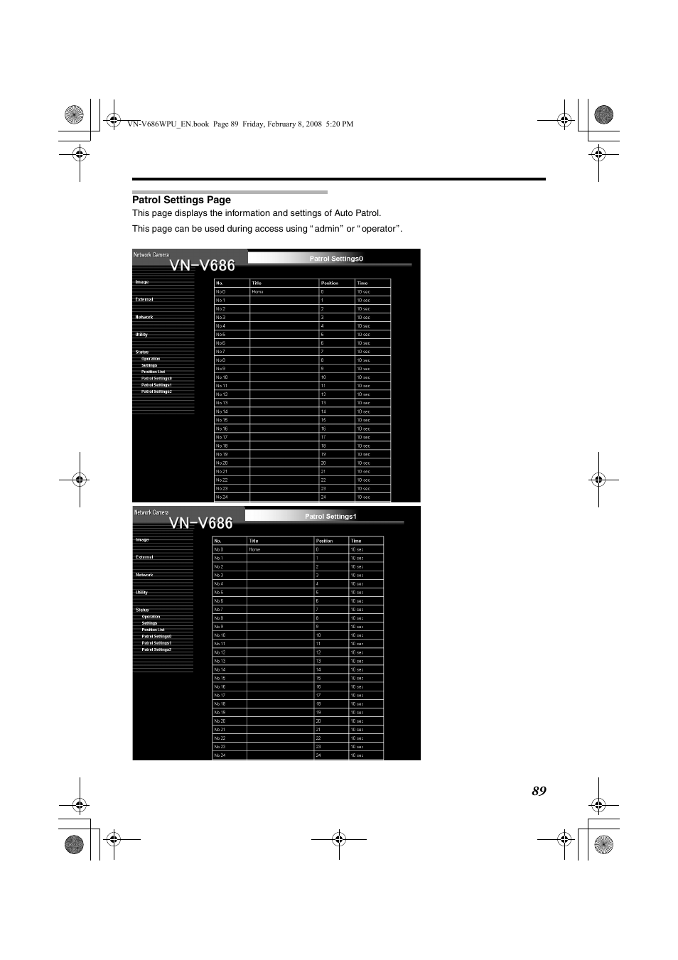 JVC VN-V686WPU User Manual | Page 89 / 119