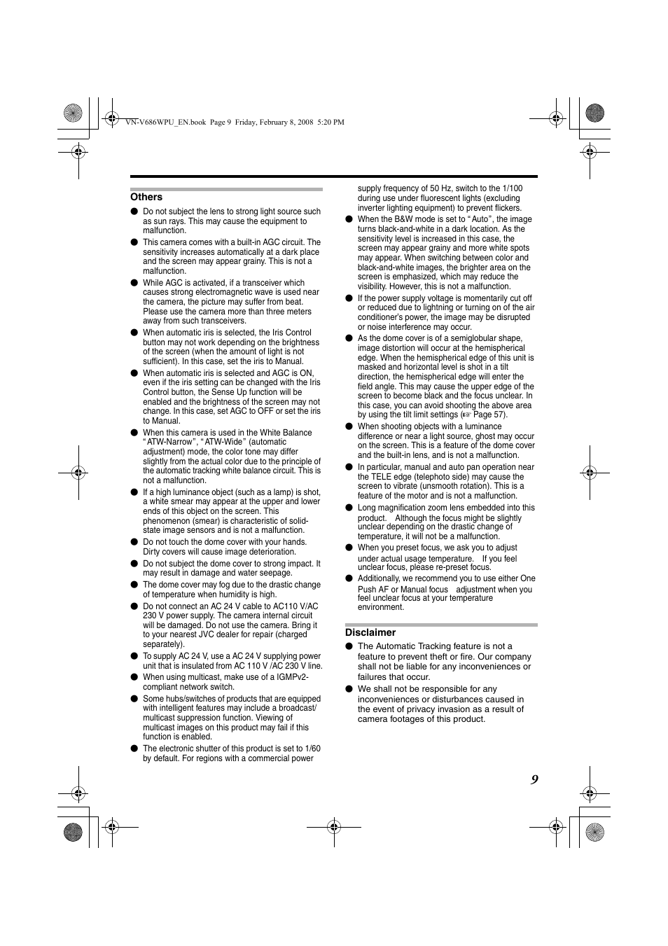 JVC VN-V686WPU User Manual | Page 9 / 119