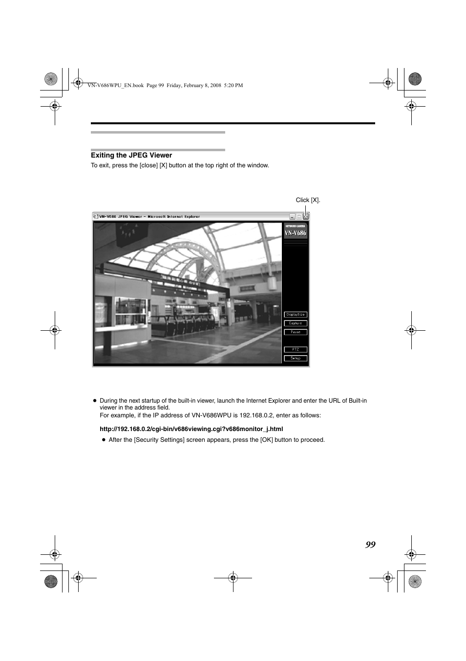 Exiting the jpeg viewer (continued) | JVC VN-V686WPU User Manual | Page 99 / 119