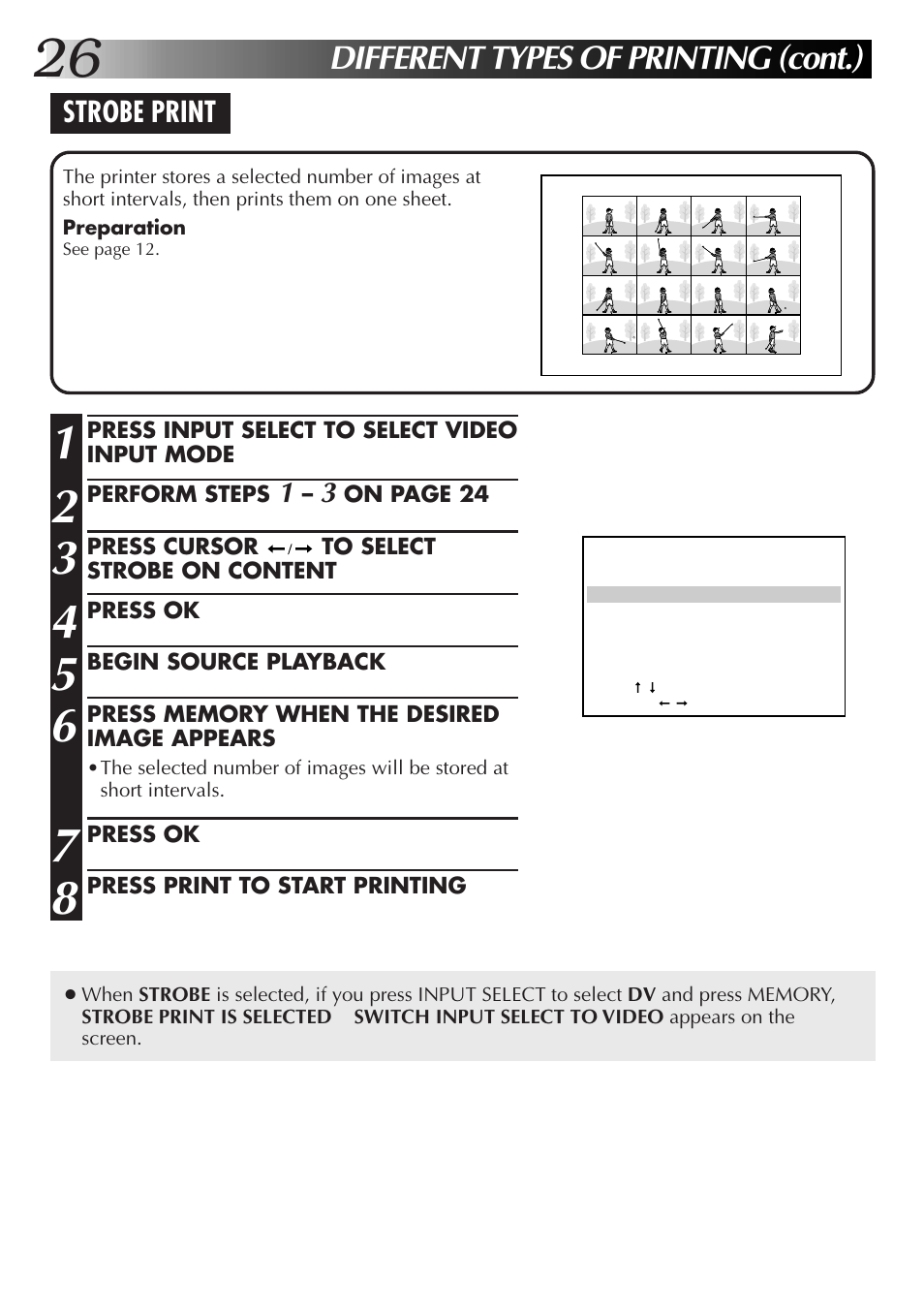 Different types of printing (cont.) | JVC 0199MNV*UN*SW User Manual | Page 26 / 52