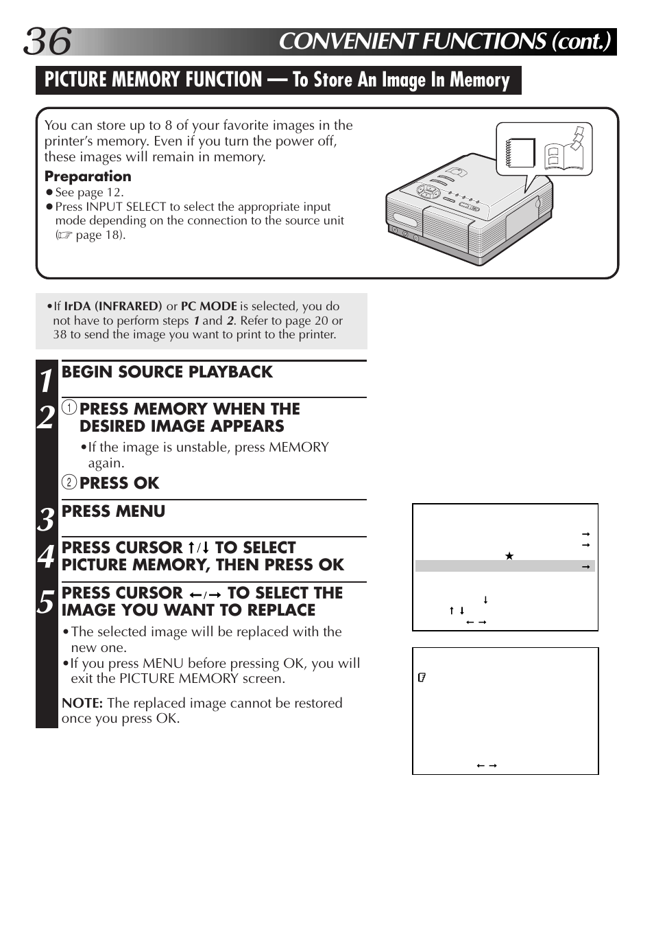 Convenient functions (cont.) | JVC 0199MNV*UN*SW User Manual | Page 36 / 52