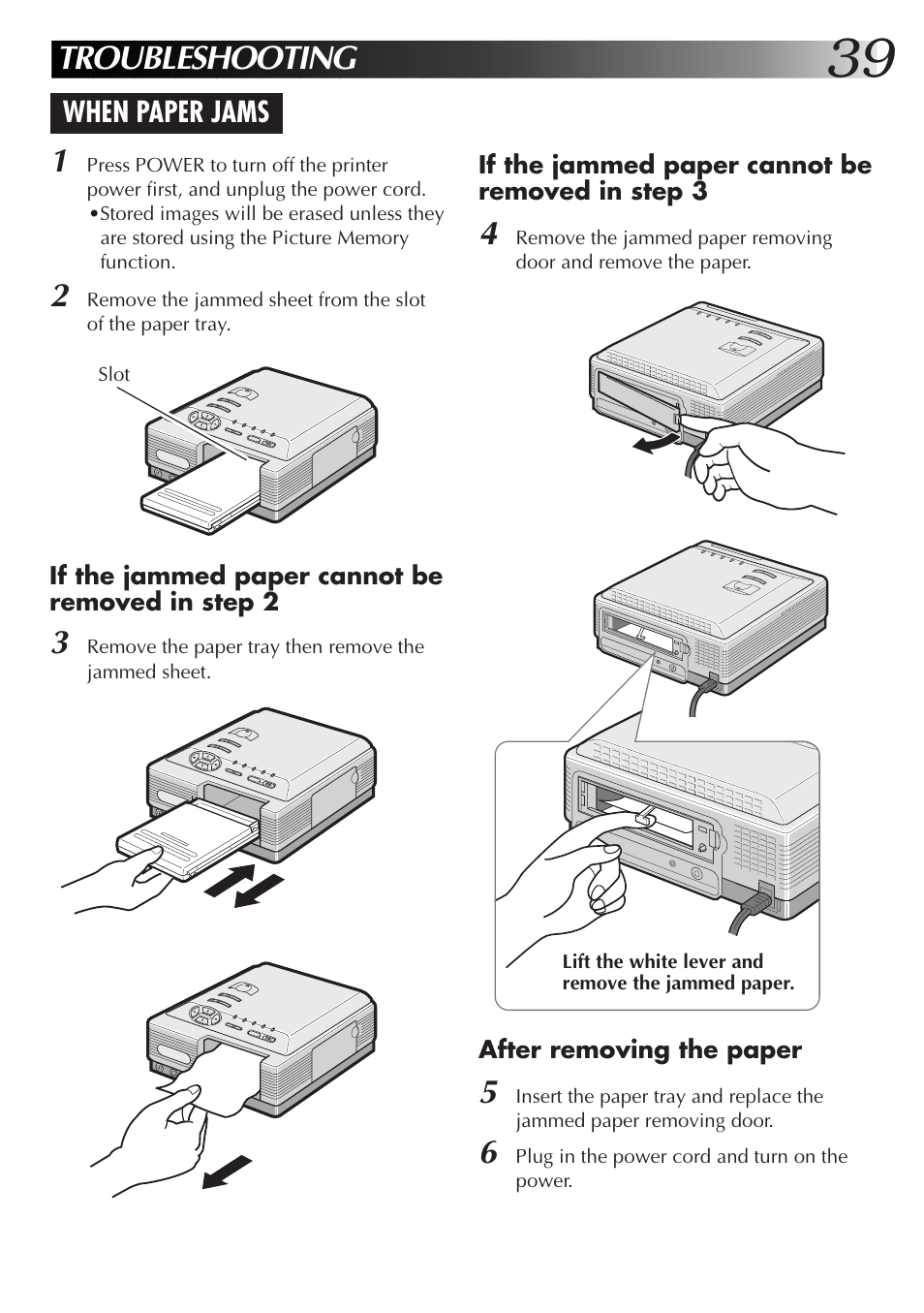 Troubleshooting | JVC 0199MNV*UN*SW User Manual | Page 39 / 52