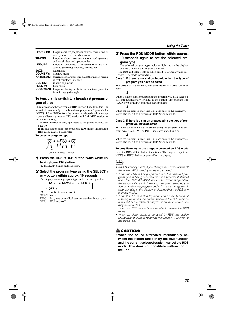 JVC ca-mxkb4 User Manual | Page 15 / 32