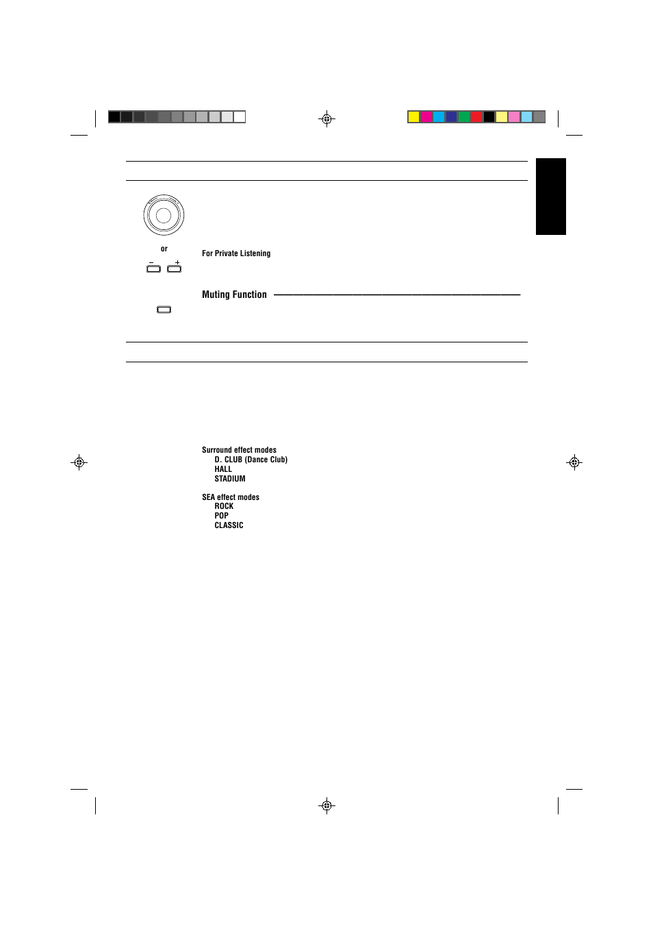 Adjusting the volume, Sound modes, English | JVC CA-V888T User Manual | Page 13 / 53