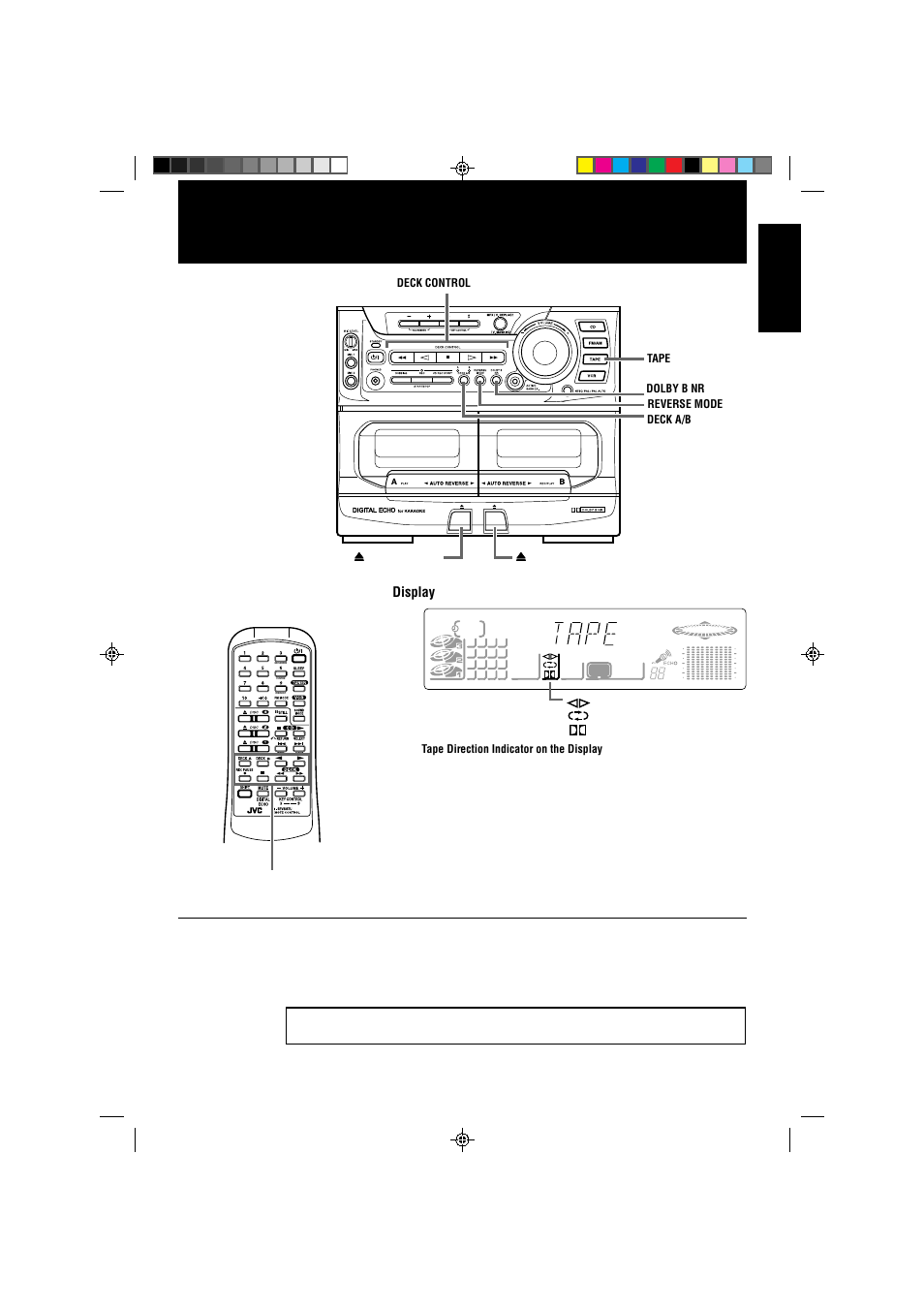 Using the cassette deck, Listening to a tape), English | Display | JVC CA-V888T User Manual | Page 35 / 53