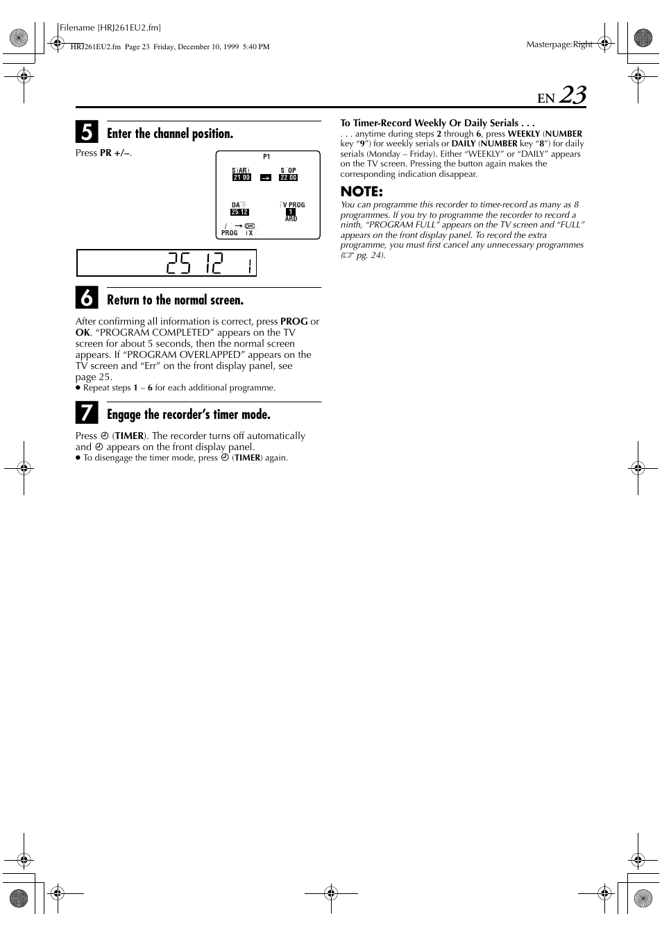 JVC HR-J261EU User Manual | Page 23 / 44