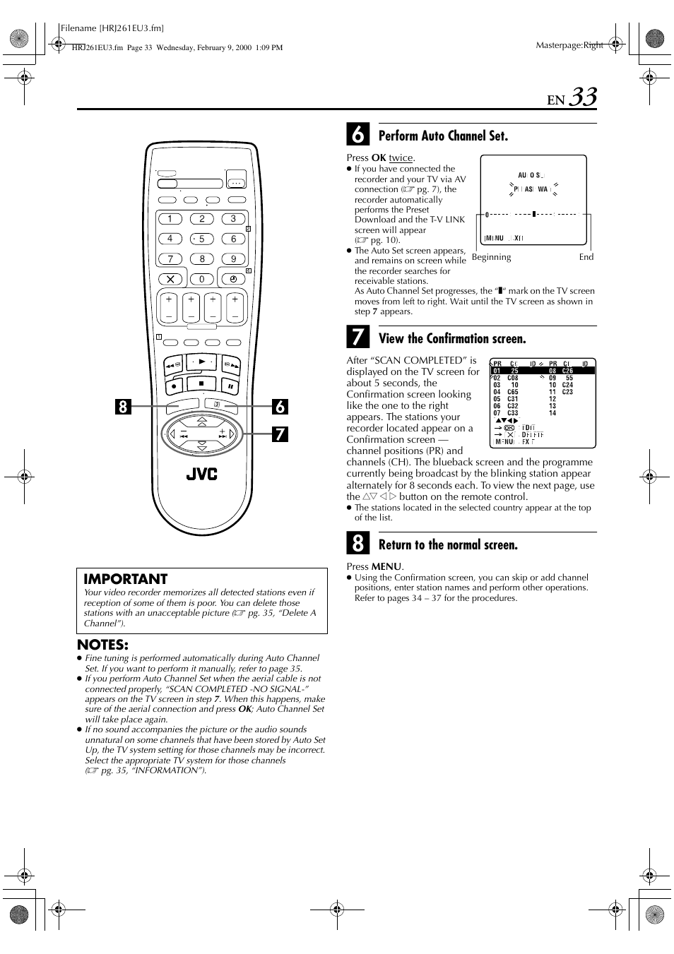 JVC HR-J261EU User Manual | Page 33 / 44