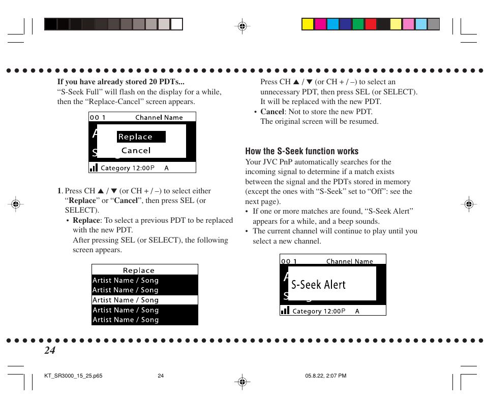 JVC KT-SR3000 User Manual | Page 24 / 48