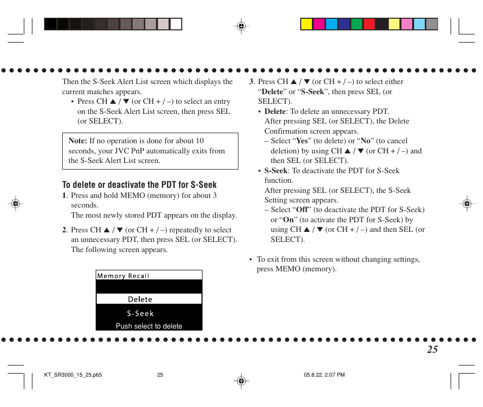 JVC KT-SR3000 User Manual | Page 25 / 48