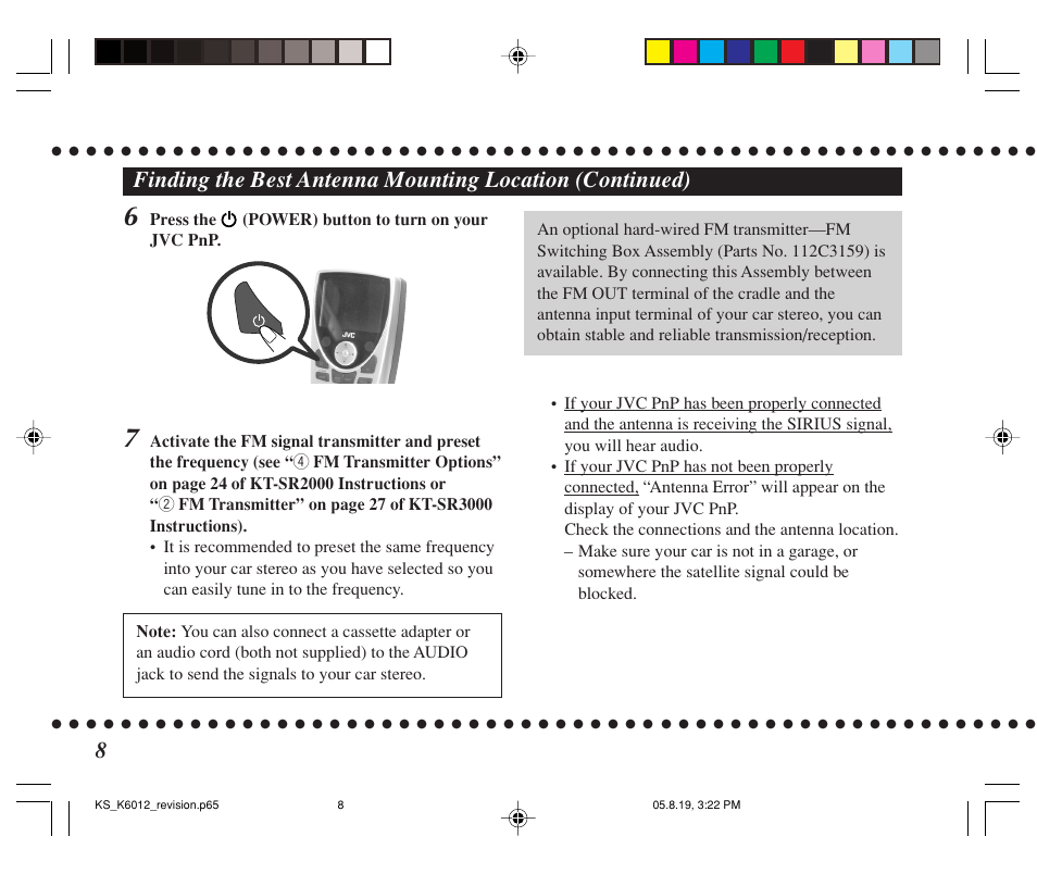 JVC KT-SR3000 User Manual | Page 44 / 48