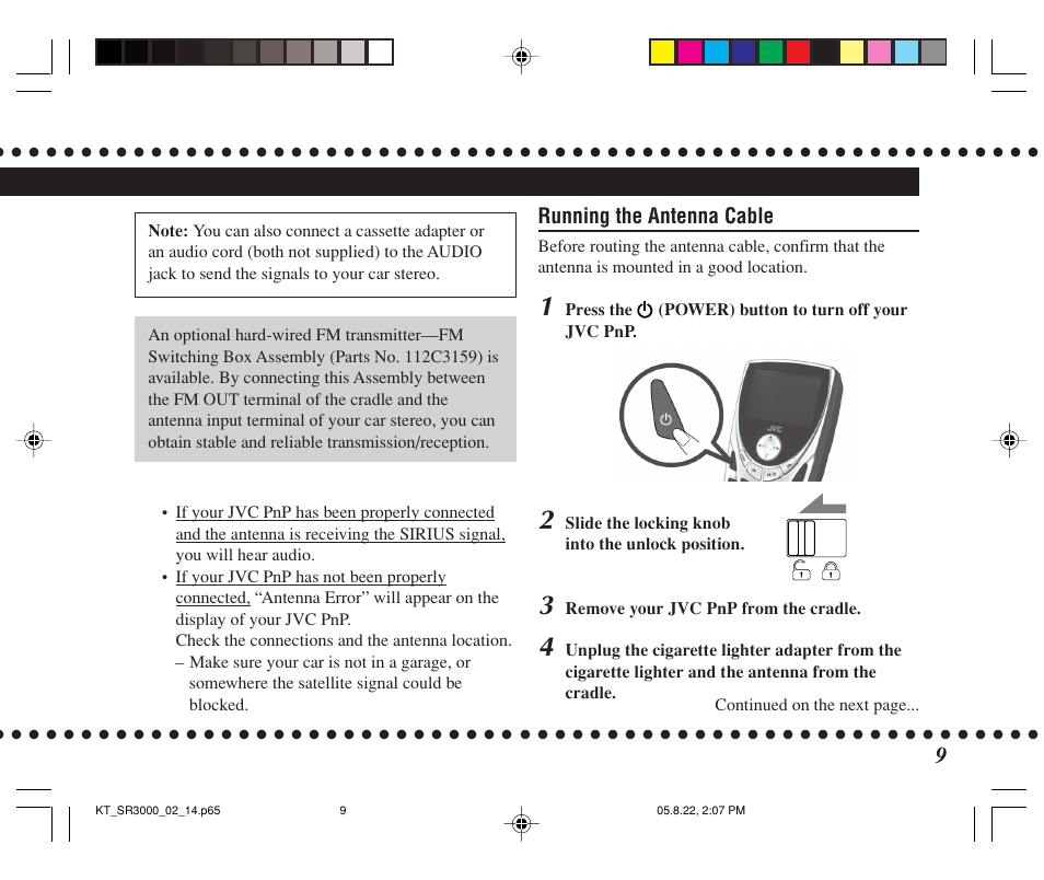 JVC KT-SR3000 User Manual | Page 9 / 48