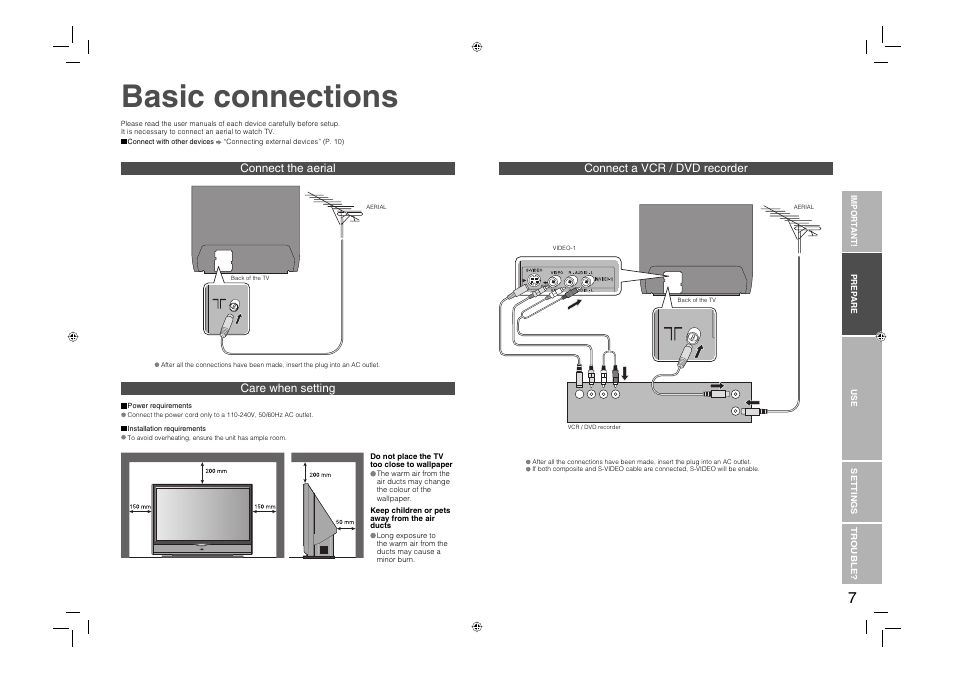 Basic connections | JVC 0706TKH-MW-VPC User Manual | Page 8 / 25