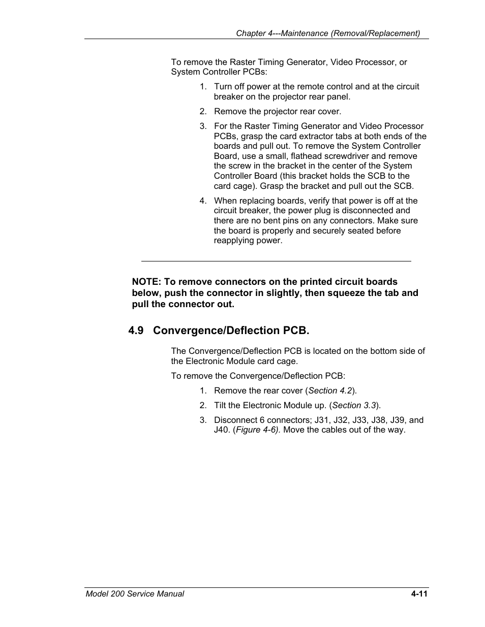 9 convergence/deflection pcb | JVC Model 200 User Manual | Page 108 / 140