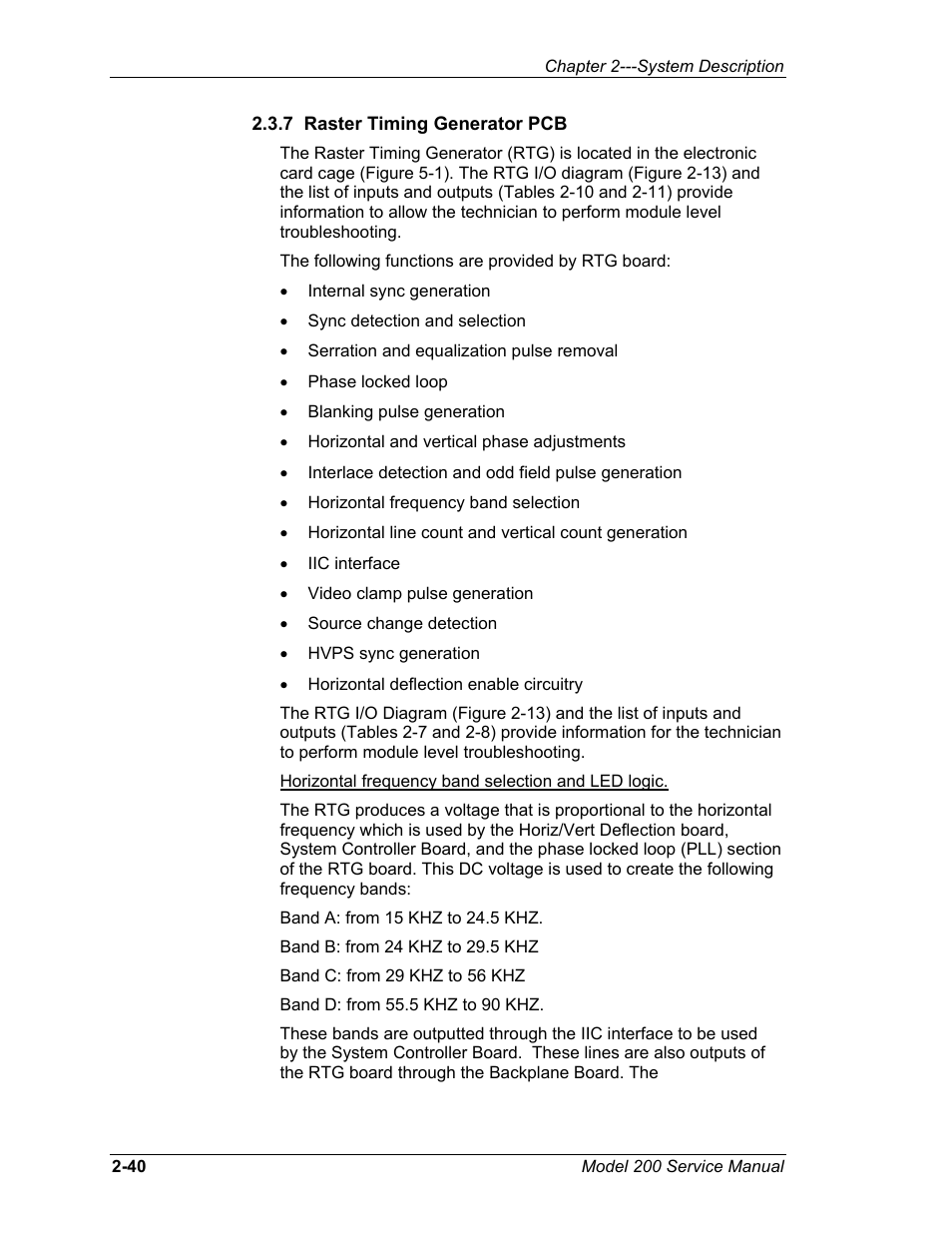 7 raster timing generator pcb | JVC Model 200 User Manual | Page 54 / 140